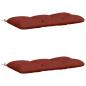 Preview: Bankkissen VIANEN 2 stk. 100 % Polyester Rot 110 x 60 x 12 cm