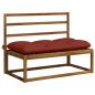 Preview: Bankkissen VIANEN 2 stk. 100 % Polyester Rot 110 x 60 x 12 cm