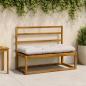 Preview: ARDEBO.de - Bankkissen VIANEN 2 stk. 100 % Polyester Weiß 120 x 50 x 12 cm