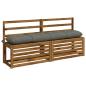 Preview: Bankkissen VIANEN 2 stk. 100 % Polyester Grau 150 x 30 x 12 cm
