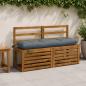 Preview: ARDEBO.de - Bankkissen VIANEN 2 stk. 100 % Polyester Blau 130 x 30 x 12 cm
