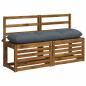Preview: Bankkissen VIANEN 2 stk. 100 % Polyester Blau 130 x 30 x 12 cm