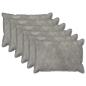Preview: ARDEBO.de - Wurfkissen 6 stk. HOUTEN Hellgrau 30 x 50 cm Mikrofaser Fleece