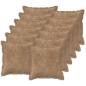 Preview: ARDEBO.de - Wurfkissen 12 stk. HOUTEN Taupe 45 x 45 cm Mikrofaser Fleece