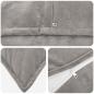 Preview: Wurfkissen 2 stk. HOUTEN Hellgrau 40 x 70 cm Mikrofaser Fleece