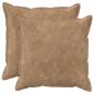 Preview: ARDEBO.de - Wurfkissen 2 stk. HOUTEN Taupe 65 x 65 cm Mikrofaser Fleece