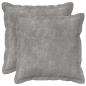 Preview: ARDEBO.de - Wurfkissen 2 stk. HOUTEN Hellgrau 35 x 35 cm Mikrofaser Fleece