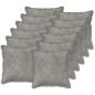 Preview: ARDEBO.de - Wurfkissen 12 stk. HOUTEN Hellgrau 45 x 45 cm Mikrofaser Fleece