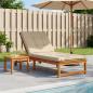 Preview: ARDEBO.de - Sonnenliege Kissen GEMERT 100 % Polyester Creme 190 x 90 x 9 cm