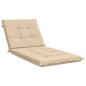 Preview: Sonnenliege Kissen GEMERT 100 % Polyester Creme 190 x 90 x 9 cm