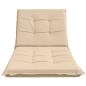 Preview: Sonnenliege Kissen GEMERT 100 % Polyester Creme 190 x 90 x 9 cm