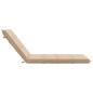 Preview: Sonnenliege Kissen GEMERT 100 % Polyester Creme 190 x 90 x 9 cm