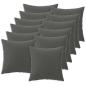 Preview: Wurfkissen 12 stk. HEERLEN Anthrazit 40 x 40 cm Polyester