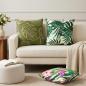 Preview: ARDEBO.de - Wurfkissen 12 stk. HEERLEN Blattmuster 45 x 45 cm Polyester