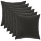 Preview: Wurfkissen 6 stk. HEERLEN Schwarz 30 x 30 cm Polyester