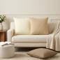 Preview: ARDEBO.de - Wurfkissen 2 stk. HEERLEN Taupe 45 x 45 cm Polyester