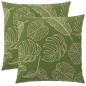 Preview: Wurfkissen 2 stk. HEERLEN Blattdesign 55 x 55 cm Polyester