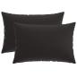 Preview: Wurfkissen 2 stk. HEERLEN Schwarz 50 x 80 cm Polyester