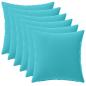 Preview: Wurfkissen 6 stk. HEERLEN Türkis 50 x 50 cm Polyester