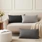 Preview: ARDEBO.de - Wurfkissen 12 stk. HEERLEN Grau 40 x 80 cm Polyester
