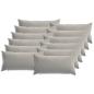 Preview: Wurfkissen 12 stk. HEERLEN Grau 40 x 80 cm Polyester