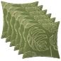 Preview: Wurfkissen 6 stk. HEERLEN Blattdesign 50 x 50 cm Polyester