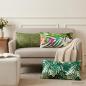 Preview: ARDEBO.de - Wurfkissen 2 stk. HEERLEN Blattdesign 40 x 80 cm Polyester