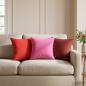Preview: ARDEBO.de - Wurfkissen 6 stk. HEERLEN Weinrot 35 x 35 cm Polyester