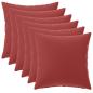Preview: Wurfkissen 6 stk. HEERLEN Weinrot 35 x 35 cm Polyester
