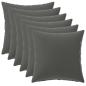 Preview: Wurfkissen 6 stk. HEERLEN Anthrazit 35 x 35 cm Polyester