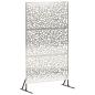 Preview: Sichtschutz 100 x 50 x 180 cm Edelstahl Silber
