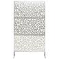 Preview: Sichtschutz 100 x 50 x 180 cm Edelstahl Silber