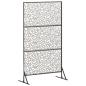 Preview: Sichtschutz 100 x 50 x 180 cm Edelstahl Silber