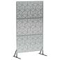 Preview: Sichtschutz 100 x 50 x 180 cm Verzinkter Stahl Silber