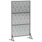 Preview: Sichtschutz 100 x 50 x 180 cm Verzinkter Stahl Silber