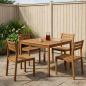 Preview: ARDEBO.de - Gartentisch Natur 110 x 108,5 x 75 cm Massivholz Akazie