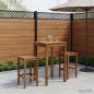 Preview: ARDEBO.de - Gartenbar-Tisch LAREN Natur 60 x 60,5 x 105 cm