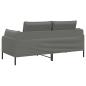 Preview: 2-Sitzer Sofa 2-Sitzer Dunkelgrau 188 x 81 x 89 cm Samt