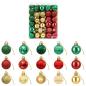 Preview: Weihnachtskugelset 150 stk. Rot, Gold und Grün Durchmesser 3 cm