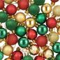 Preview: Weihnachtskugelset 150 stk. Rot, Gold und Grün Durchmesser 3 cm