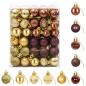 Preview: Weihnachtskugelset 150 stk. Braun und Gold Durchmesser 3 cm