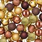 Preview: Weihnachtskugelset 150 stk. Braun und Gold Durchmesser 3 cm