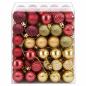 Preview: Weihnachtskugelset 150 stk. Gold und Weinrot Durchmesser 3 cm