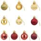 Preview: Weihnachtskugelset 150 stk. Gold und Weinrot Durchmesser 3 cm