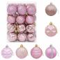 Preview: Weihnachtskugelset 36 stk. Rosa Durchmesser 6 cm Polystyrol