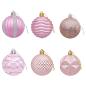Preview: Weihnachtskugelset 36 stk. Rosa Durchmesser 6 cm Polystyrol