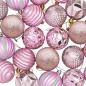 Preview: Weihnachtskugelset 36 stk. Rosa Durchmesser 6 cm Polystyrol