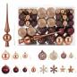Preview: Weihnachtskugelset 111 stk. Champagner und Braun