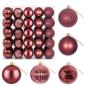 Preview: Weihnachtskugelset 50 stk. Weinrot Durchmesser 8 cm Polystyrol