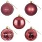 Preview: Weihnachtskugelset 50 stk. Weinrot Durchmesser 8 cm Polystyrol